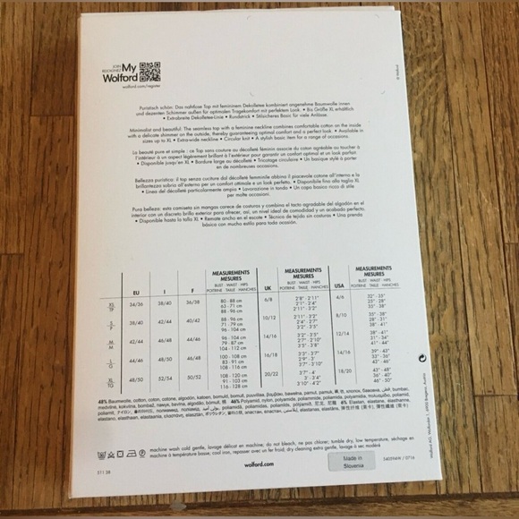 WOLFORD Athens Black Tank Top / Size Small / - Picture 10 of 10